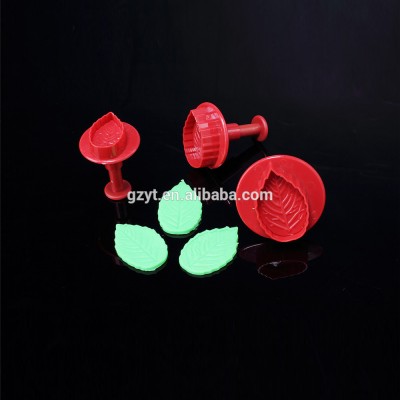 With Elastic Handle Flower Shape Plastic Cookie Cutters Fondant Decorating Plunger Cake cutter