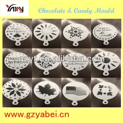 YT12 Cake decoration stencil set 12 /Capuchino